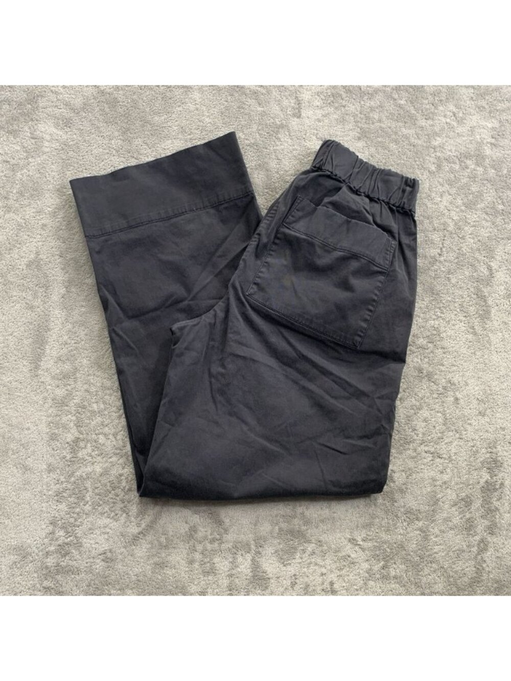 Everlane Easy Pant Womens 6 Faded Black Pull On Wide Leg Chino Minimalist Casual